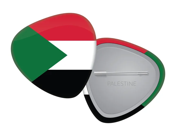 Vector Flag Badge Series - Palestine — Stock Vector