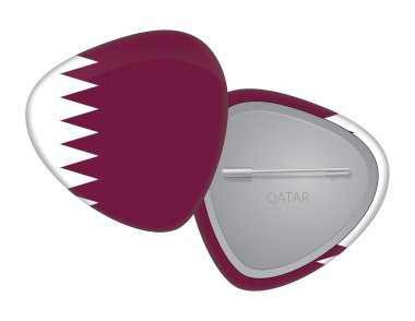 Vektör bayrağı rozeti serisi - Katar