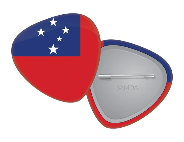 Vektor vlajky odznak Series - Samoa — Stockový vektor