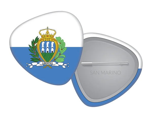 Vector Flag Badge Series - San Marino — Stock Vector