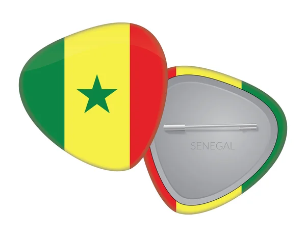 Vector Flag Badge Series - Senegal — Stock Vector