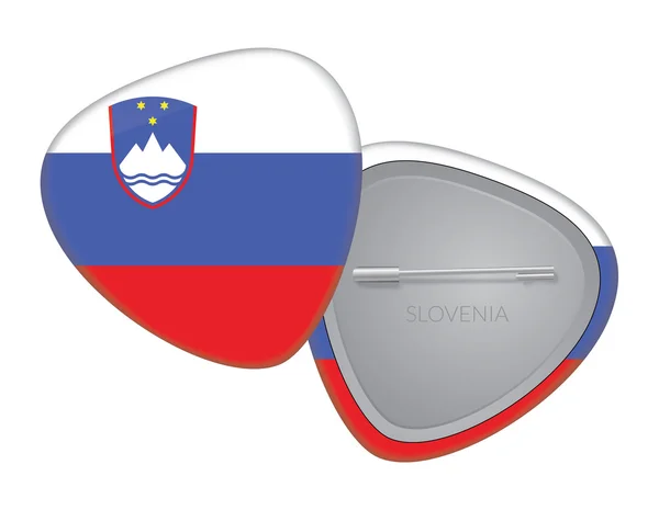 Vector Flag Badge Series - Slovenia — Stock Vector