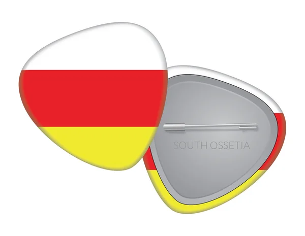 Vector Flag Badge Series - South Ossetia — Stock Vector