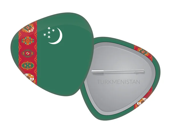 Vektor zászlós jelvény sorozat - Türkmenisztán — Stock Vector