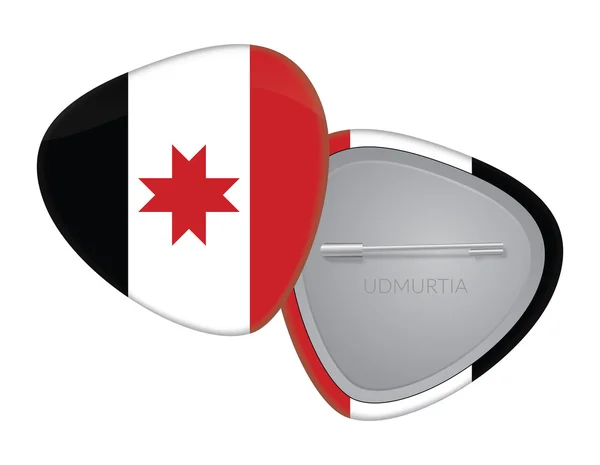 Vector Flag Badge Series - Udmurtia — Stock Vector