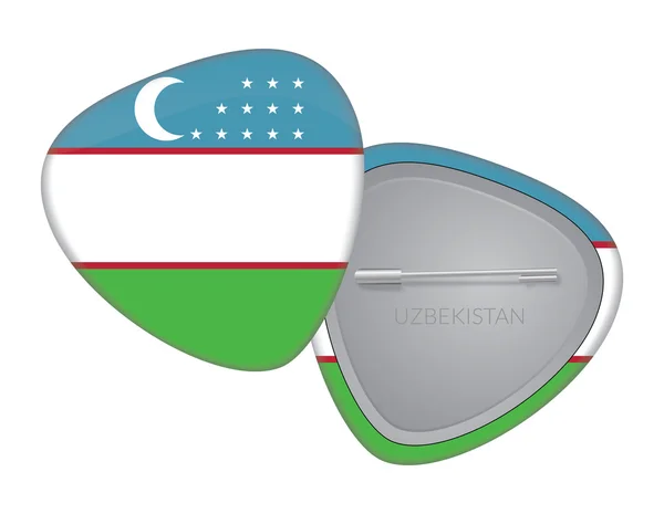 Serie de insignias de bandera vectorial - Uzbekistán — Archivo Imágenes Vectoriales