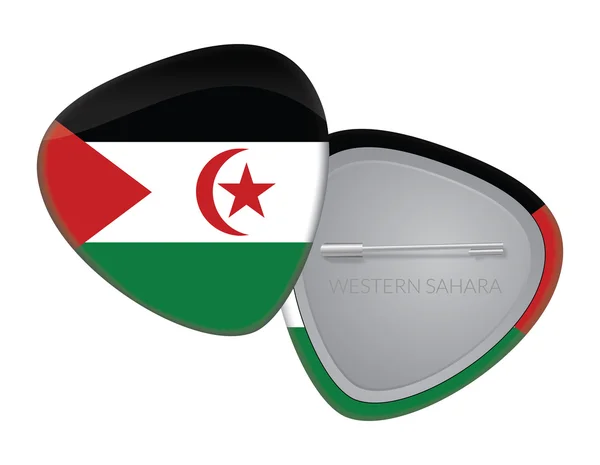 Vektor vlajky odznak Series - západní Sahara — Stockový vektor