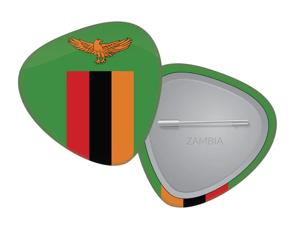 Vector Flag Badge Series - Zambia — Stock Vector