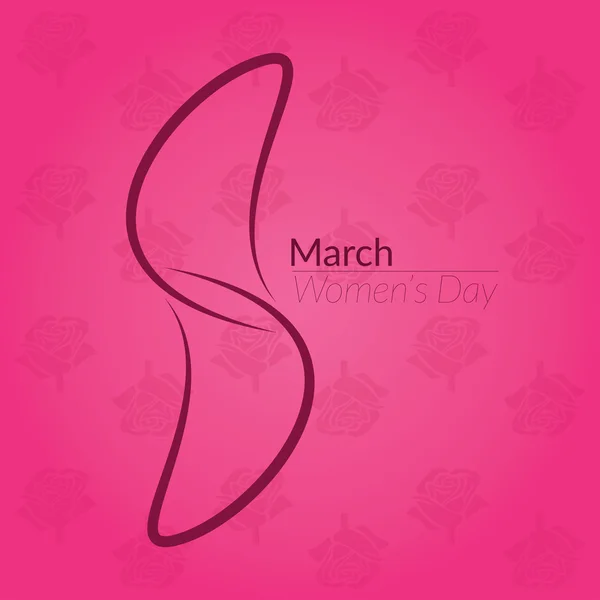 El día internacional de la mujer el 8 de marzo — Archivo Imágenes Vectoriales