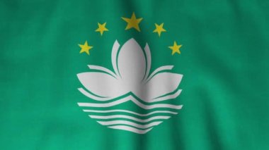Macau rüzgarda sallayarak bayrak