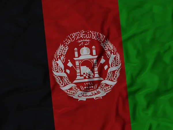 Closeup of Ruffled Afghanistan Flag — Stock Photo, Image