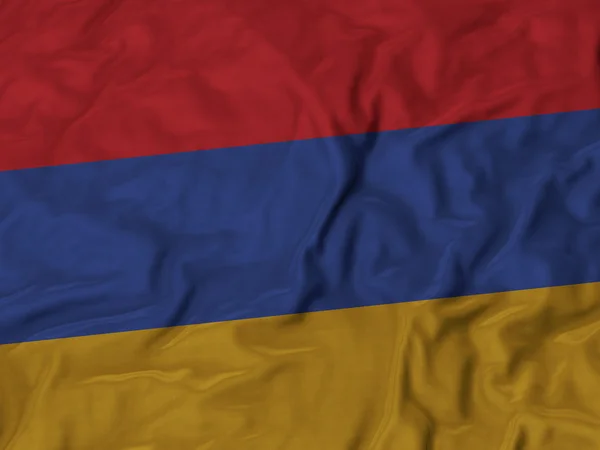 Close-up van ruw Armenië vlag — Stockfoto