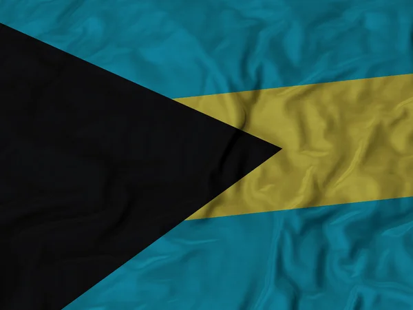 Closeup of Ruffled Bahamas Flag — Stock Photo, Image