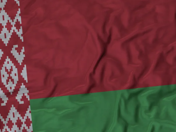 Primer plano de la bandera de Bielorrusia con volantes —  Fotos de Stock