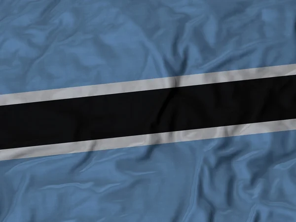 Nahaufnahme einer gerafften Botswana-Flagge — Stockfoto