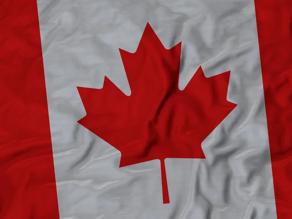 Close-up van ruw Canada vlag — Stockfoto