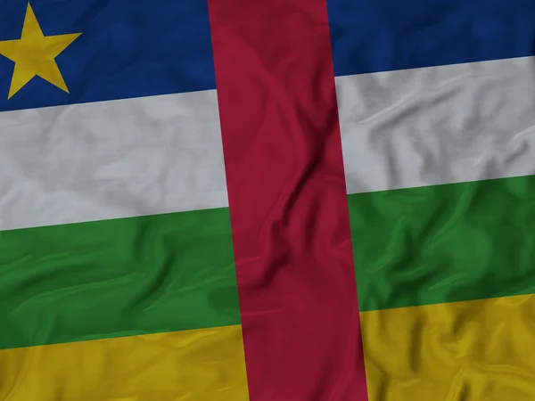 Крупный план потрепанного флага Центральноафриканской Республики — стоковое фото
