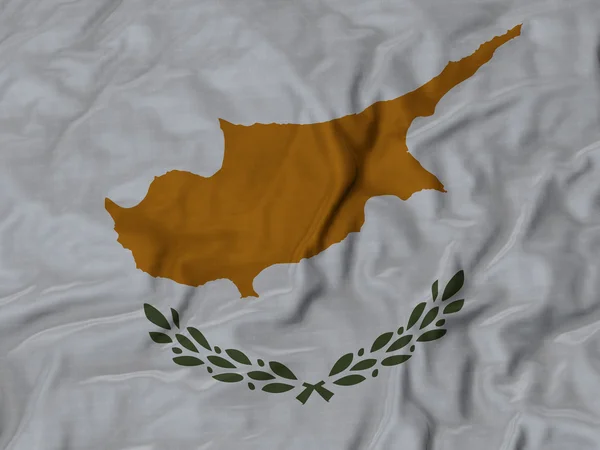 Primo piano della Bandiera di Cipro increspata — Foto Stock