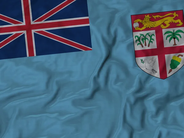 Крупный план неровного флага Фиджи — стоковое фото