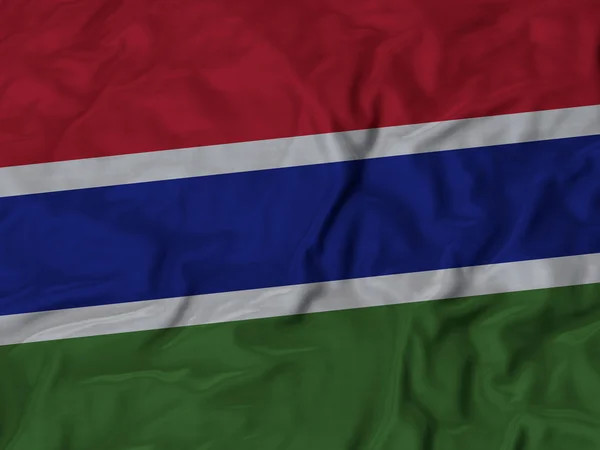 Крупный план флага Гамбии — стоковое фото