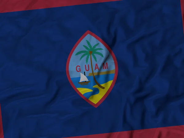 Closeup de Ruffled Guam Bandeira — Fotografia de Stock