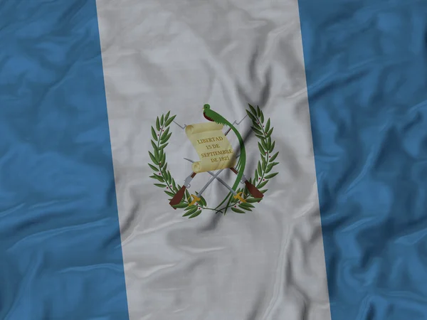 Primer plano de la bandera de Guatemala con volantes — Foto de Stock