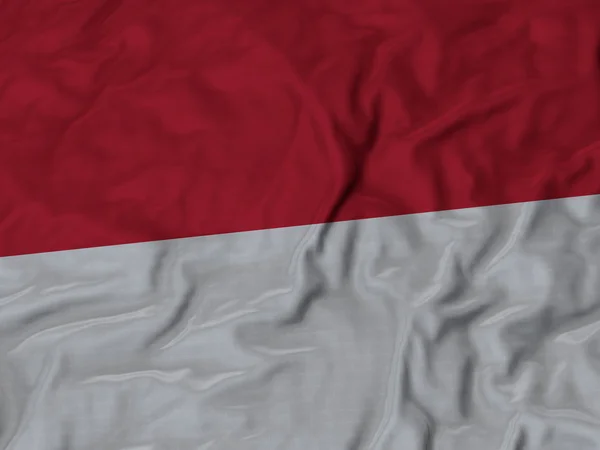 Primer plano de la bandera de Indonesia con volantes — Foto de Stock