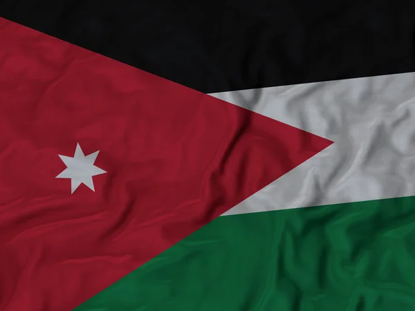 Closeup of Ruffled Jordan Flag — Stock Photo, Image