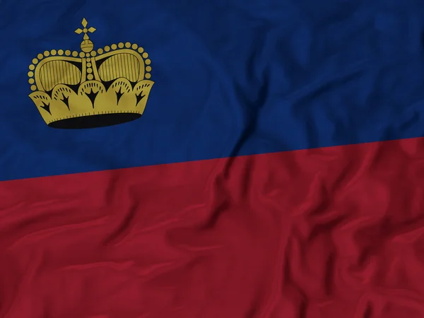 Close-up van ruw Liechtenstein vlag — Stockfoto