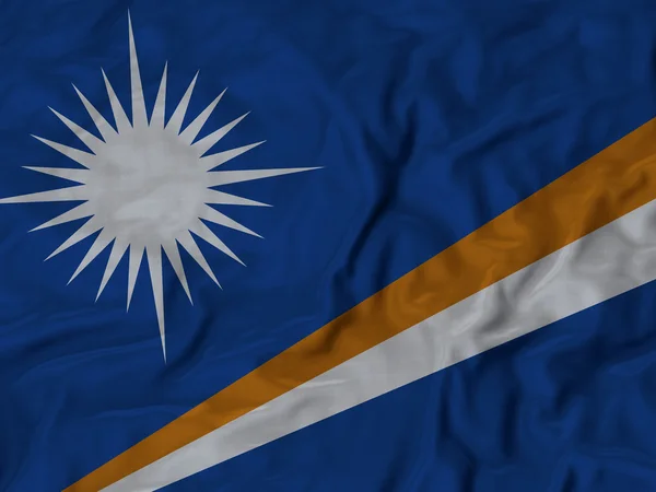 Zbliżenie flagi potargane Wyspy Marshalla — Zdjęcie stockowe