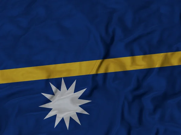 Zbliżenie flagi potargane Nauru — Zdjęcie stockowe