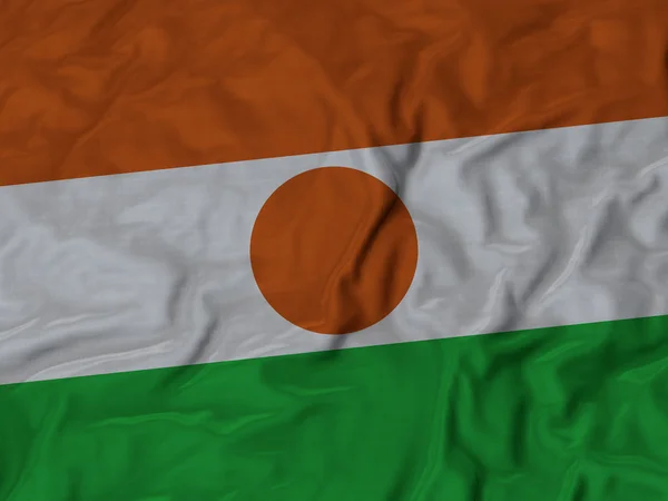 Closeup of Ruffled Niger Flag