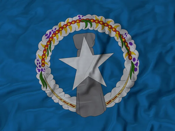 Primer plano de la bandera de las Islas Marianas del Norte con volantes —  Fotos de Stock