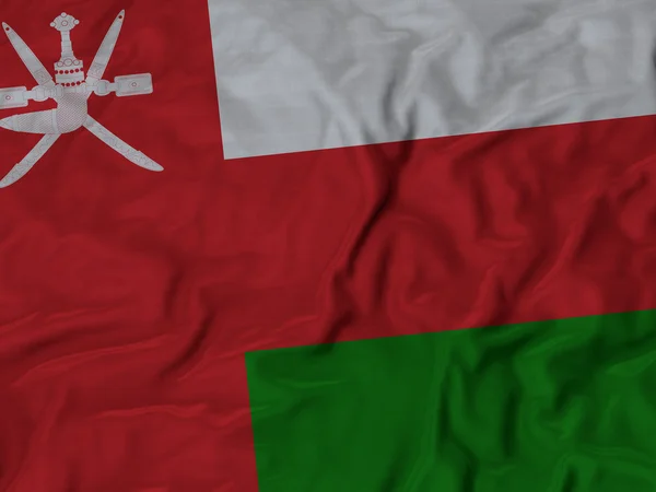 Vértes fodros Omán zászló — Stock Fotó