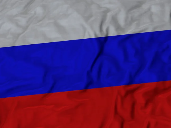 Närbild av ruggig Ryssland flagg — Stockfoto