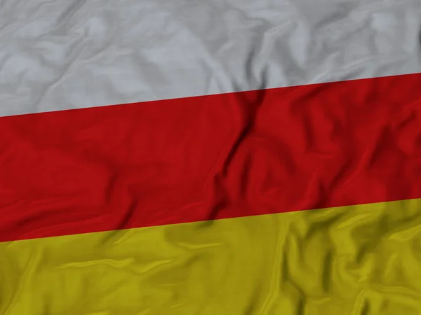 Vértes zászló fodros South_Ossetia — Stock Fotó