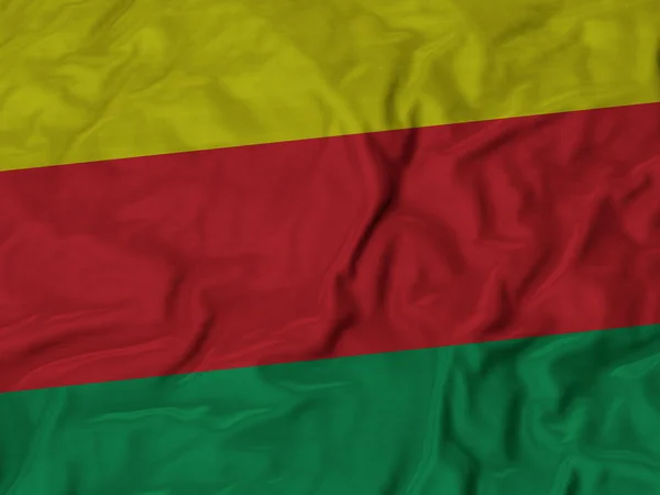 Closeup of Ruffled Syrian _ Kurdistan Bandeira — Fotografia de Stock