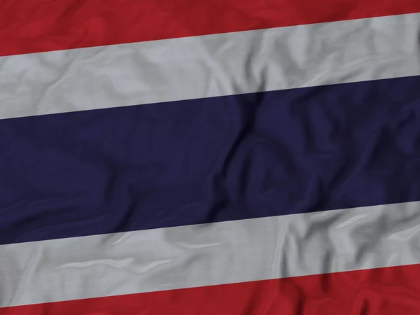 Nahaufnahme einer gekräuselten thailändischen Flagge — Stockfoto