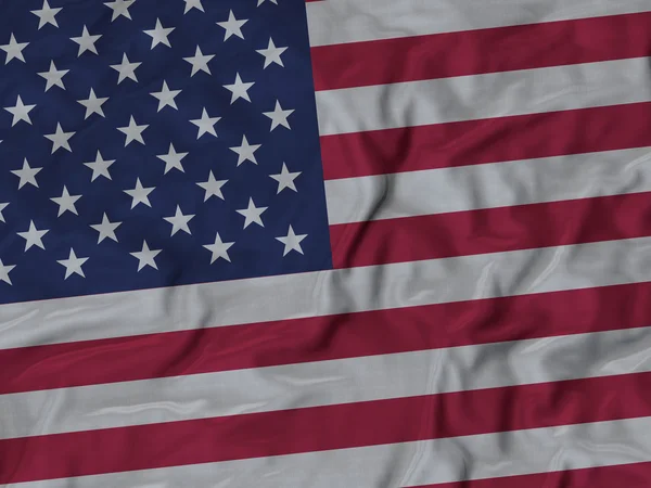 Closeup of Ruffled United States of America Bandeira — Fotografia de Stock