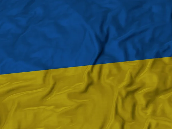 Zbliżenie potargane Ukraina flaga — Zdjęcie stockowe