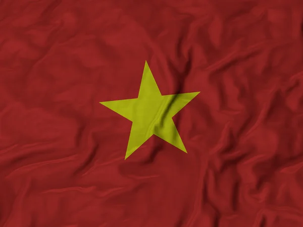 Close-up van ruw Vietnam vlag — Stockfoto