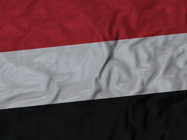 Closeup της σημαίας αναστατωμένα Υεμένη — Φωτογραφία Αρχείου