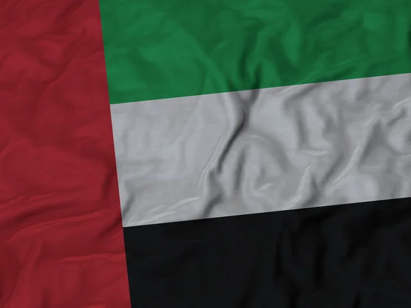 Vértes zászló fodros Egyesült Arab Emírségek — Stock Fotó