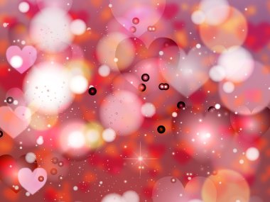 Derma arka plan bulanık kalp ışıkları, kalpleri bac doku.