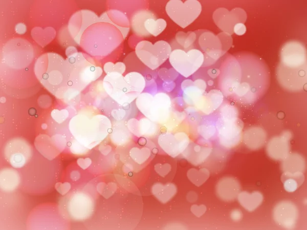 Καρδιά θολή φώτα σε πολύχρωμες φόντο, καρδιές υφή bac — Φωτογραφία Αρχείου