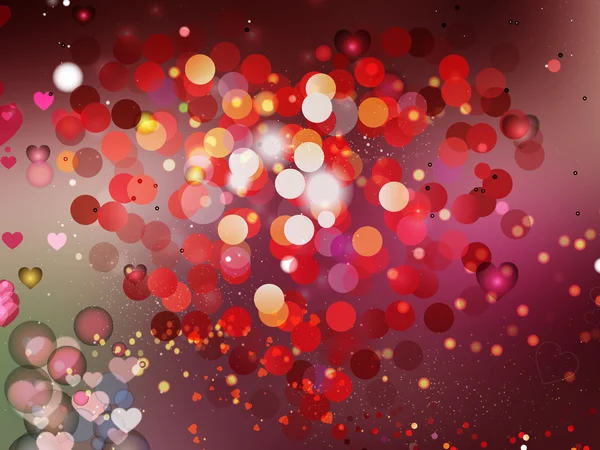 Hart wazig lights op kleurrijke achtergrond, harten textuur bac — Stockfoto