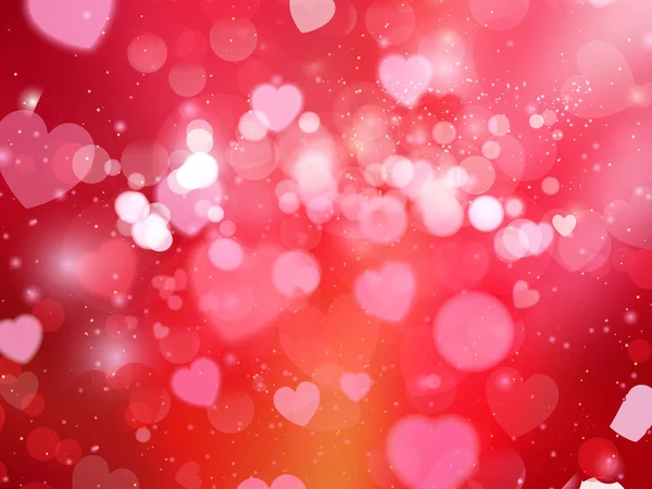 Heart blurred lights on colorfull background, Hearts texture bac — Stock Photo, Image