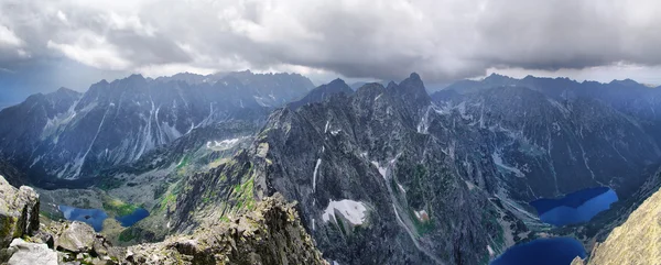 Vue depuis le plus haut sommet de Pologne Rysy, Tatra — Photo