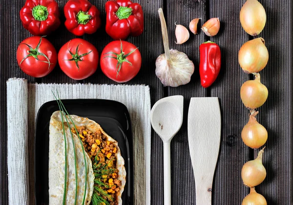Meksykańskie burrito — Zdjęcie stockowe