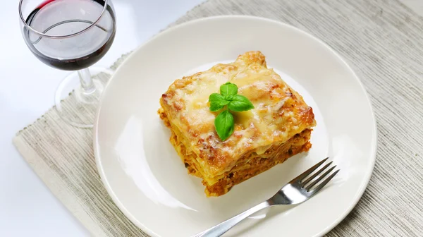 Lasagne mit Bolognese-Sauce — Stockfoto